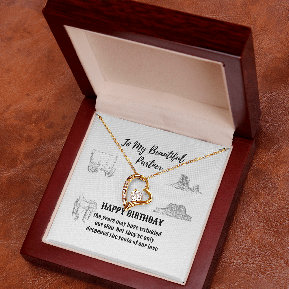 Luxury Birthday Forever Love Necklace Gift For Her. Western-Style Message Card Jewelry