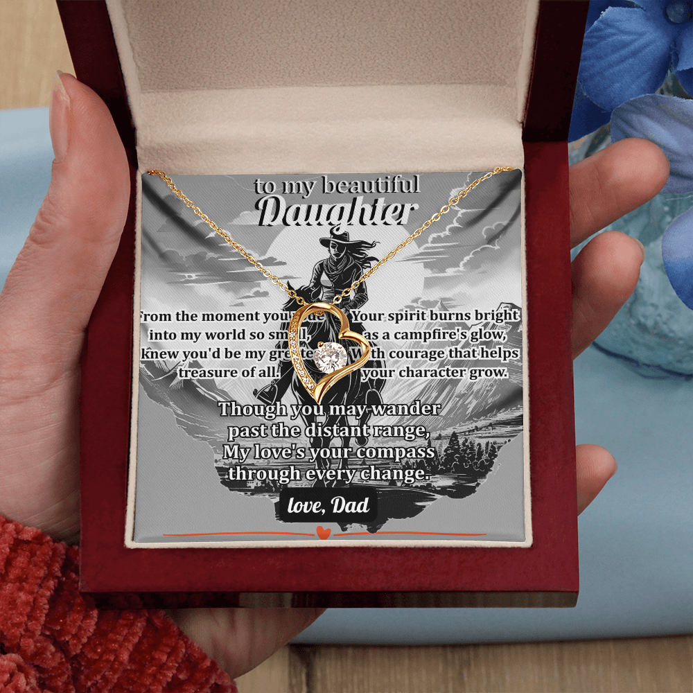 Western Theme Gift For A Beautiful Daughter - Eternal Hope Necklace W/Message Card