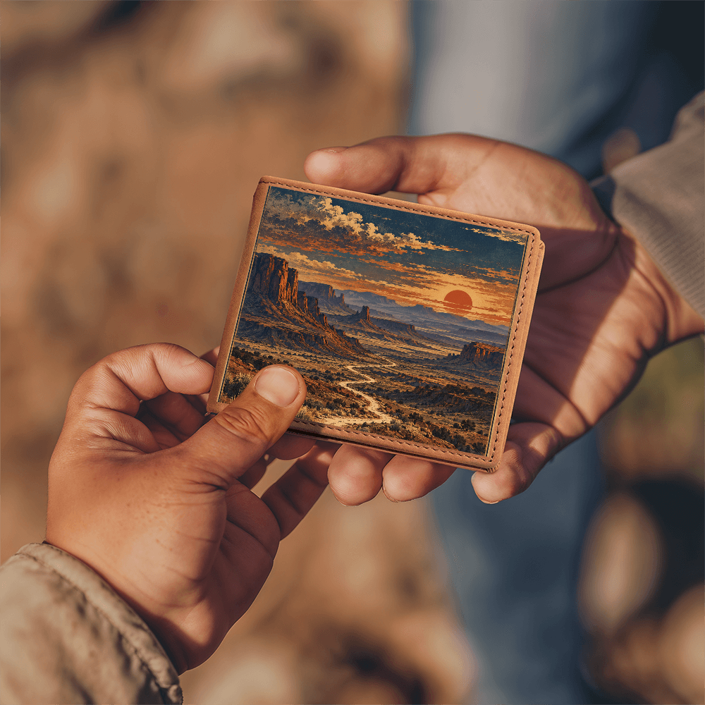 Carry the Story — Archive Print Leather Wallet