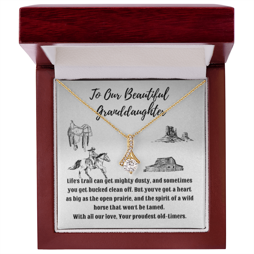 Western Style Message to That Special Granddaughter - Alluring Beauty Necklace