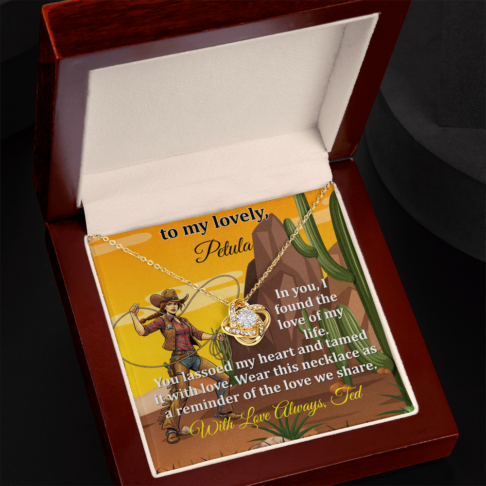 A Necklace and Personalised Message Card For The One Who Captured Your Heart