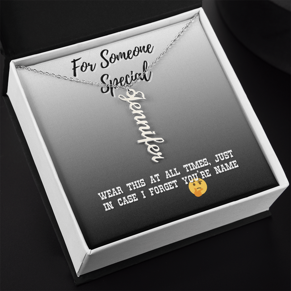Vertical Name Necklace For Special Someone