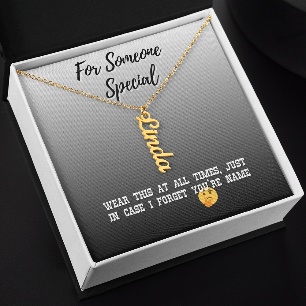 Vertical Name Necklace For Special Someone