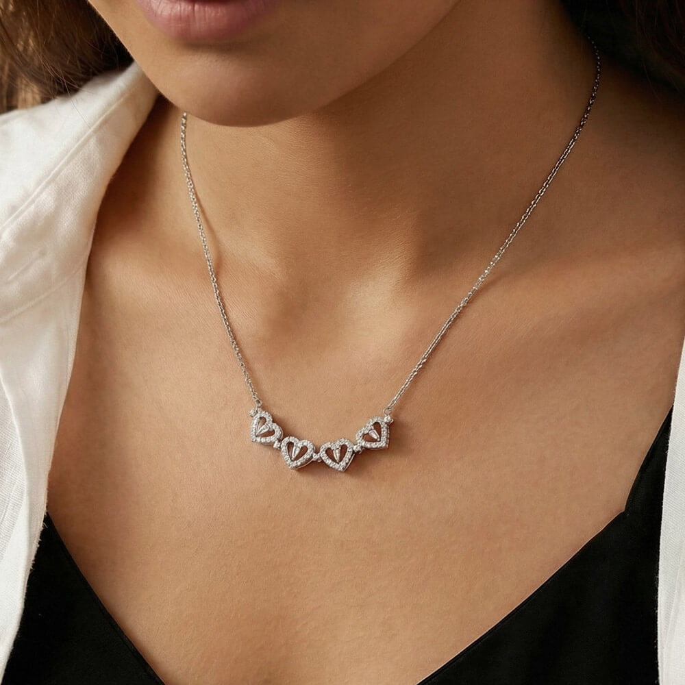 A Mother's Day Gift For Her — "Everything I Know About Love" Magnetic Hearts Necklace