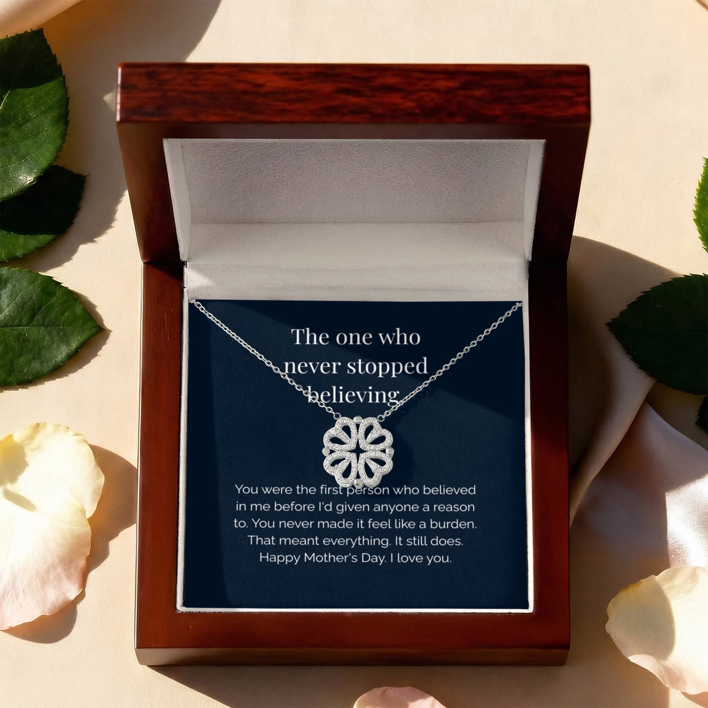 A Mother's Day Gift For Her — "The One Who Never Stopped Believing" Magnetic Hearts Necklace