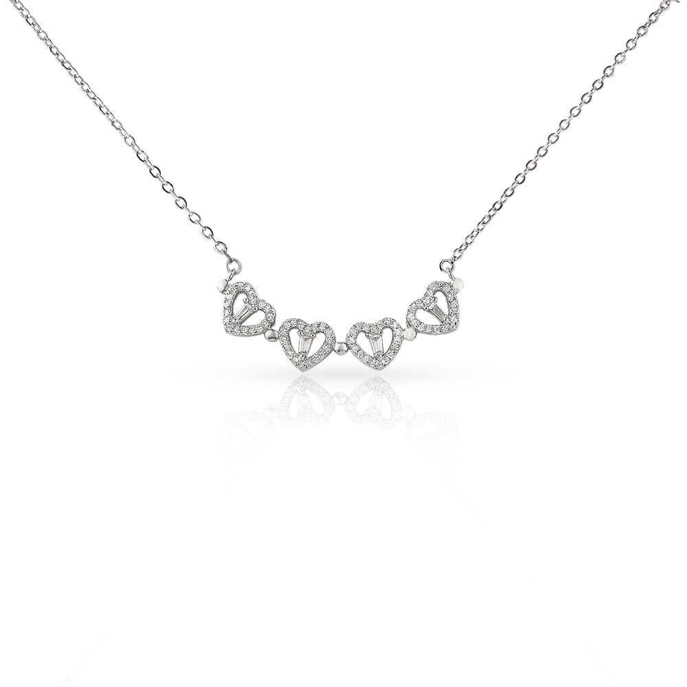 A Beautiful 2-in-1 Lucky Clover, Magnetic Hearts Necklace Gift