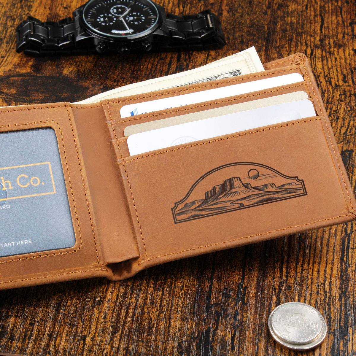 Carry the Story — Engraved Leather Wallet