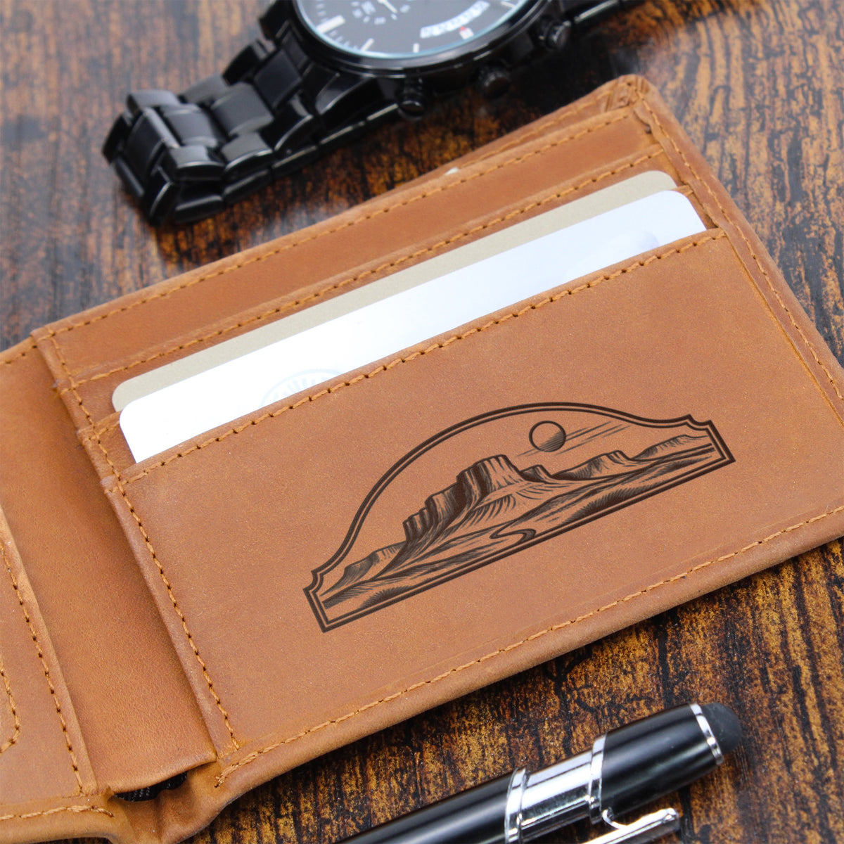 Carry the Story — Engraved Leather Wallet