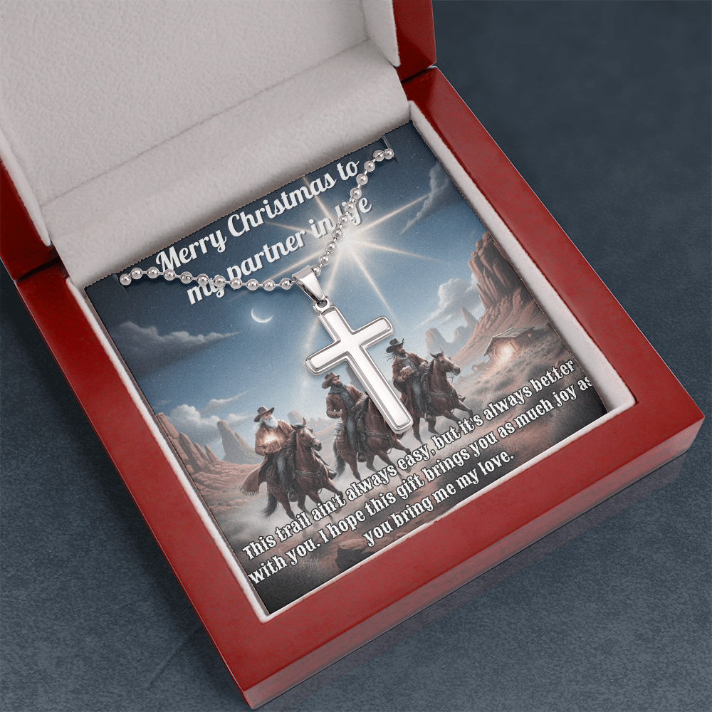 Artisan Cross Necklace For Him/Her Western-Style 3 Wise Men Christian Message Card