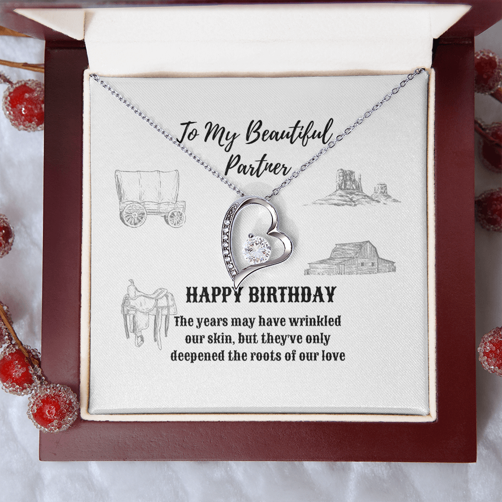 Luxury Birthday Forever Love Necklace Gift For Her. Western-Style Message Card Jewelry