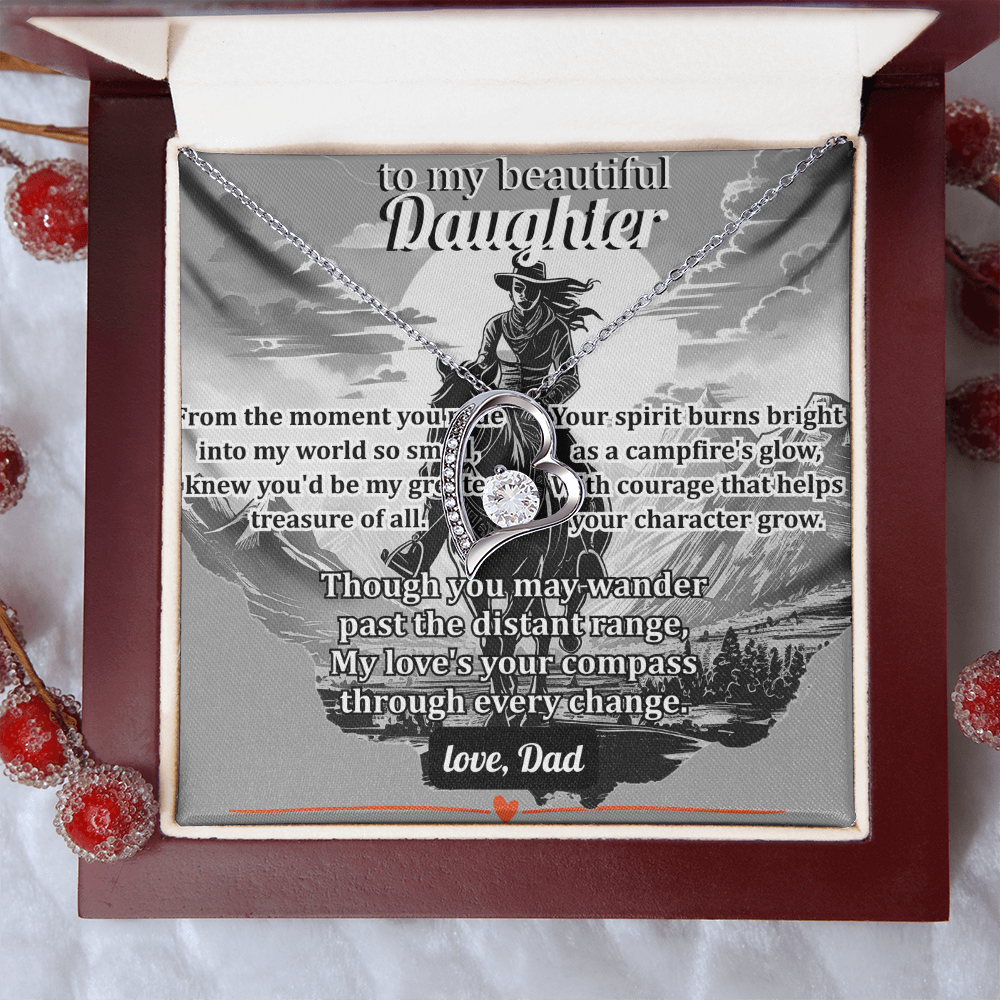 Western Theme Gift For A Beautiful Daughter - Eternal Hope Necklace W/Message Card