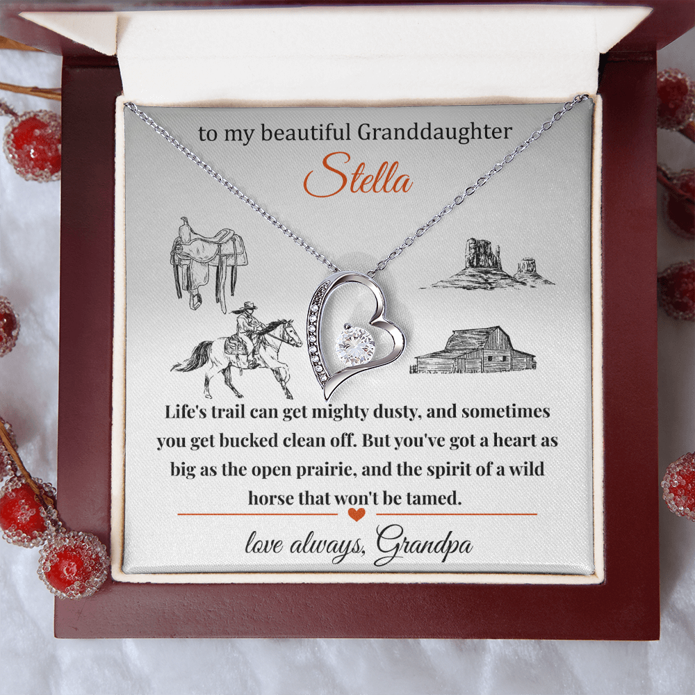 Get Personal with this Cowgirl Theme Necklace Gift For Your Granddaughter