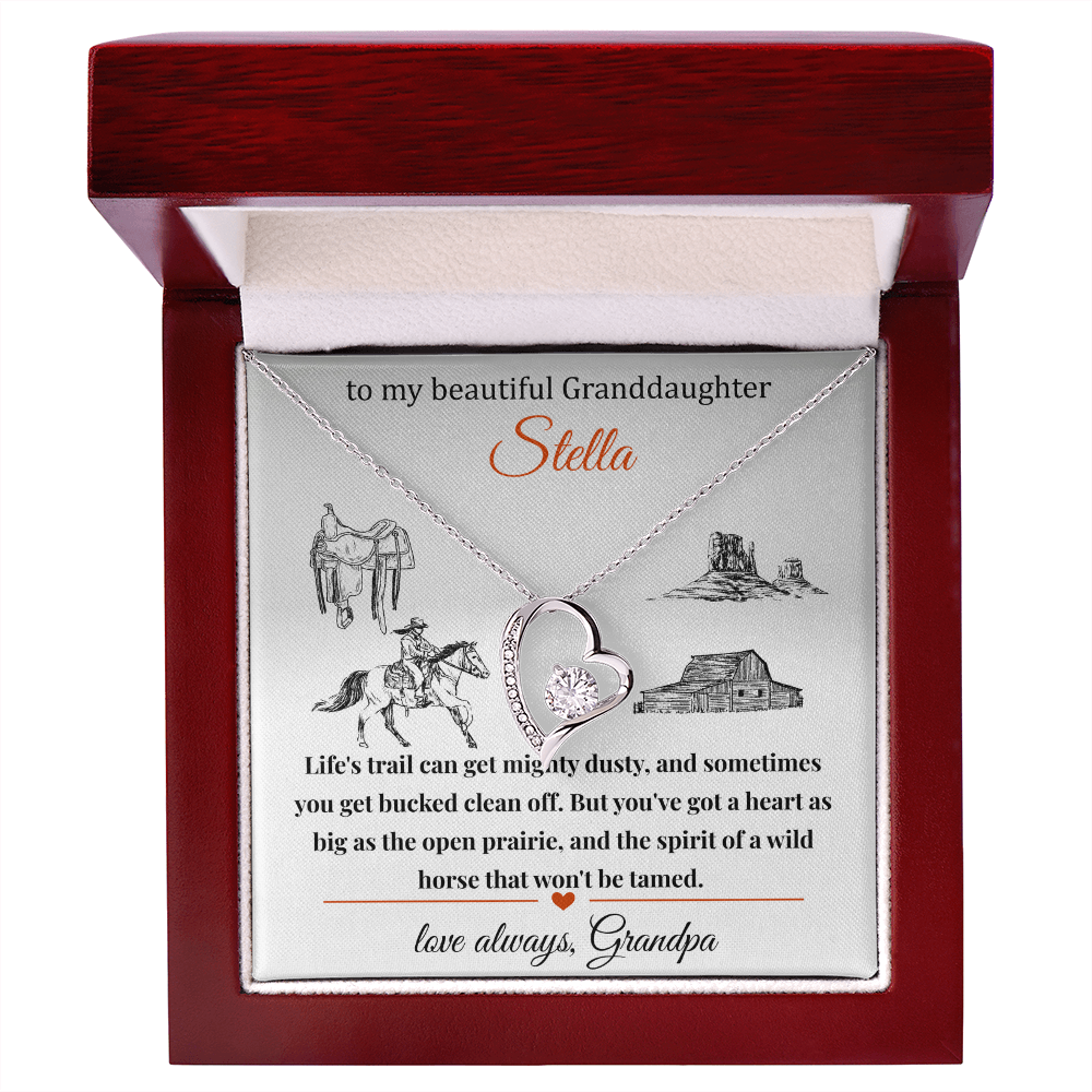 Get Personal with this Cowgirl Theme Necklace Gift For Your Granddaughter