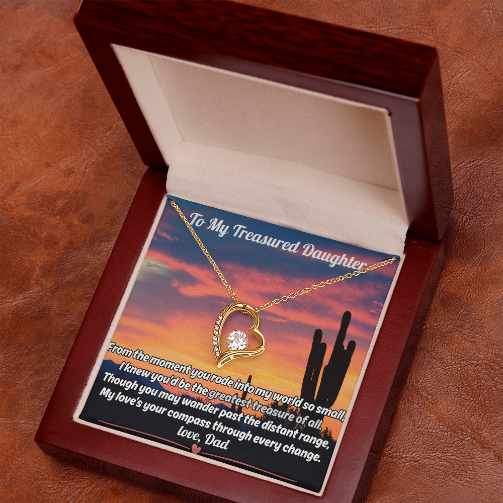 Luxury Forever Love Necklace Gift For Our Daughter - Poetic Message Card Jewelry