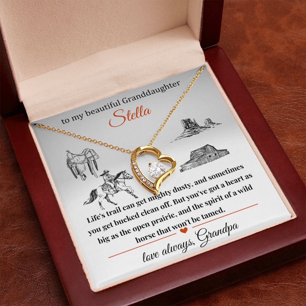 Get Personal with this Cowgirl Theme Necklace Gift For Your Granddaughter