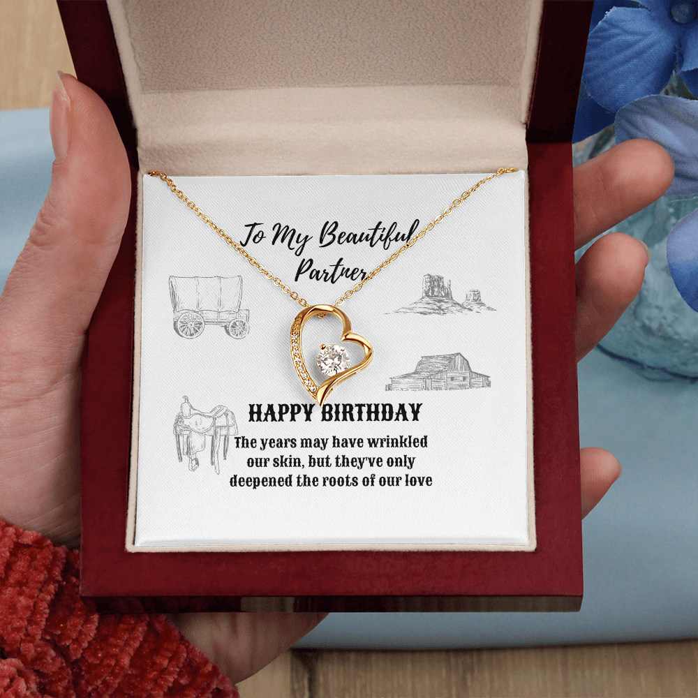 Luxury Birthday Forever Love Necklace Gift For Her. Western-Style Message Card Jewelry