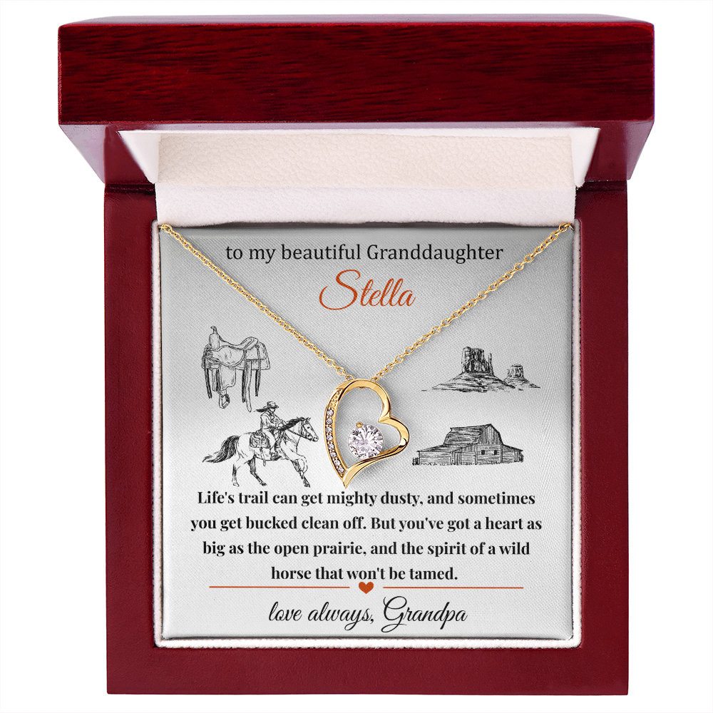 Get Personal with this Cowgirl Theme Necklace Gift For Your Granddaughter