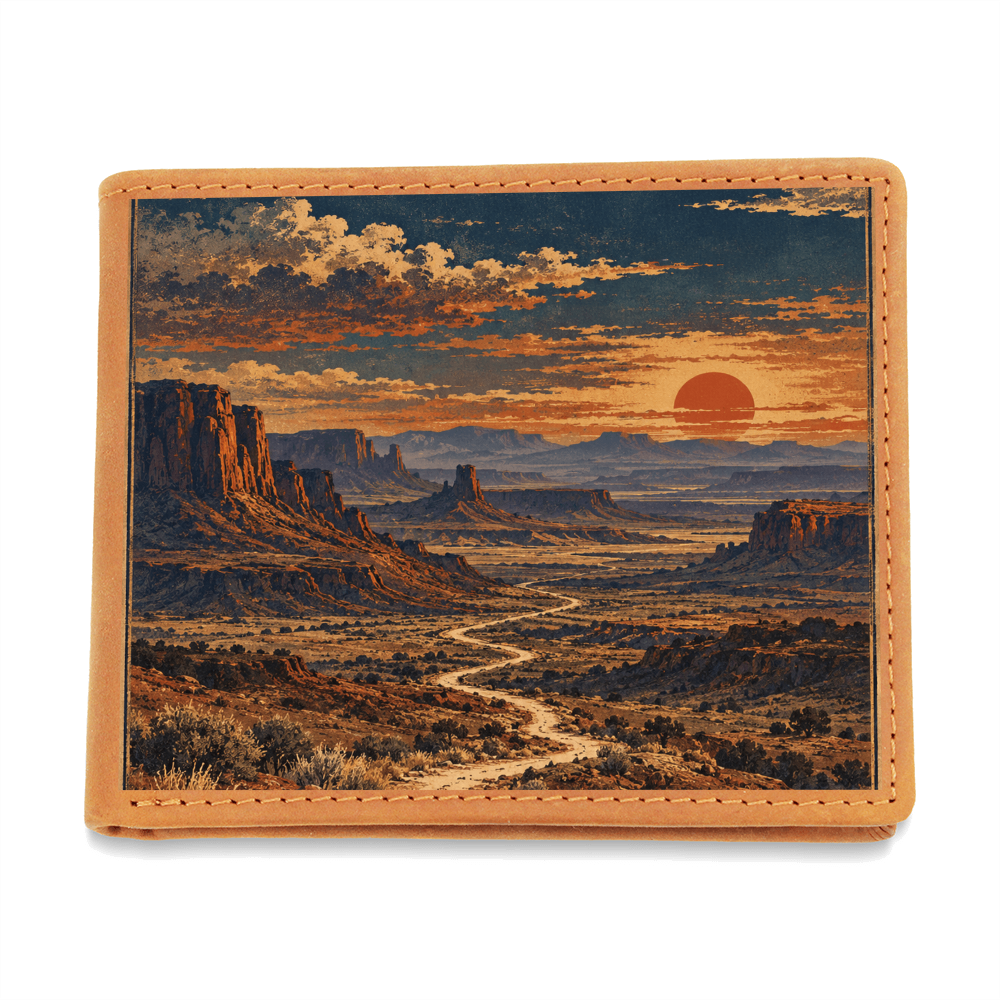 Carry the Story — Archive Print Leather Wallet
