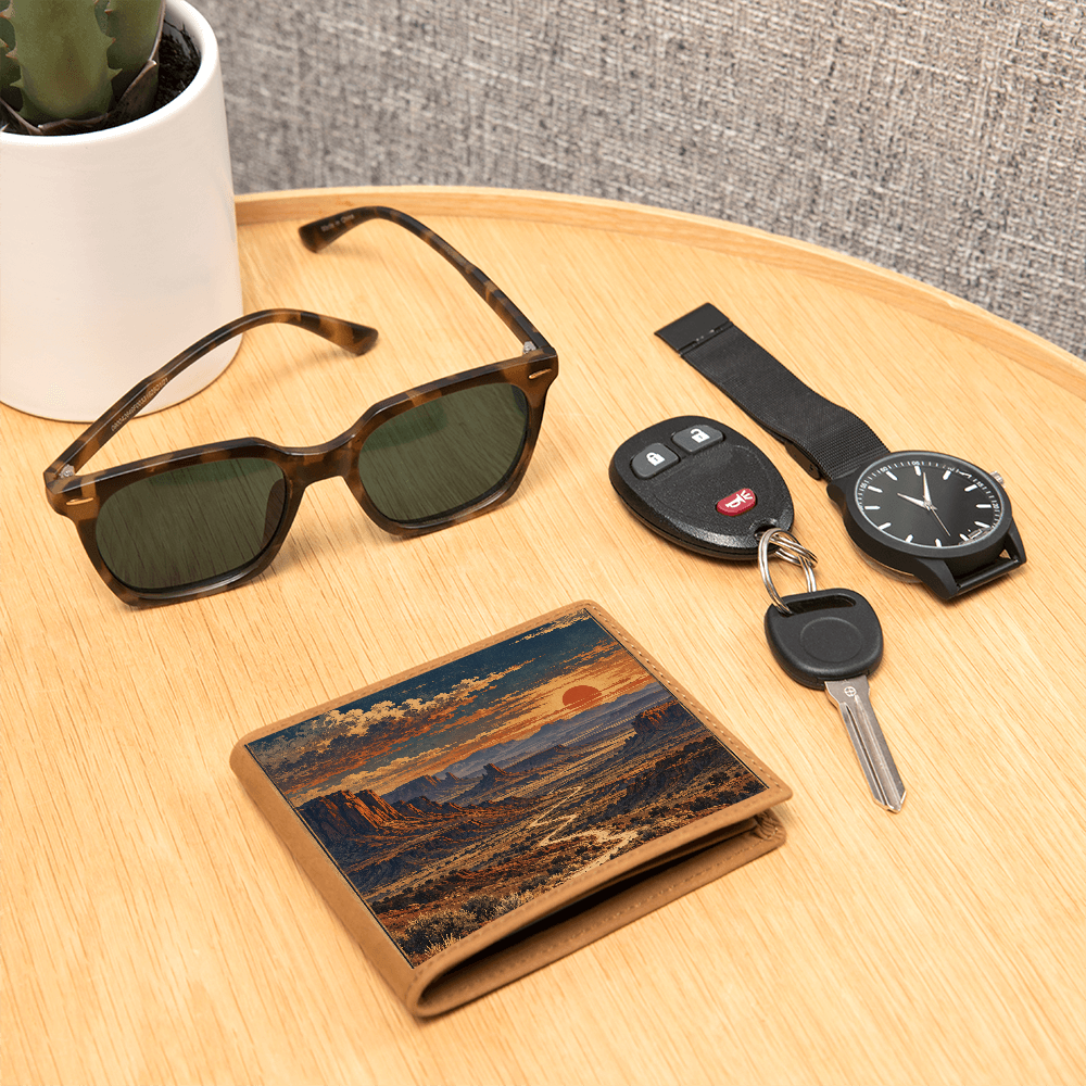 Carry the Story — Archive Print Leather Wallet