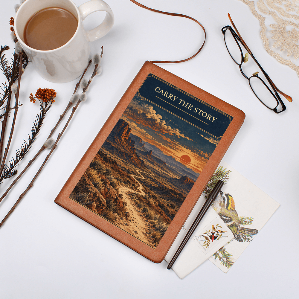 Carry the Story — Archive Print Leather Journal