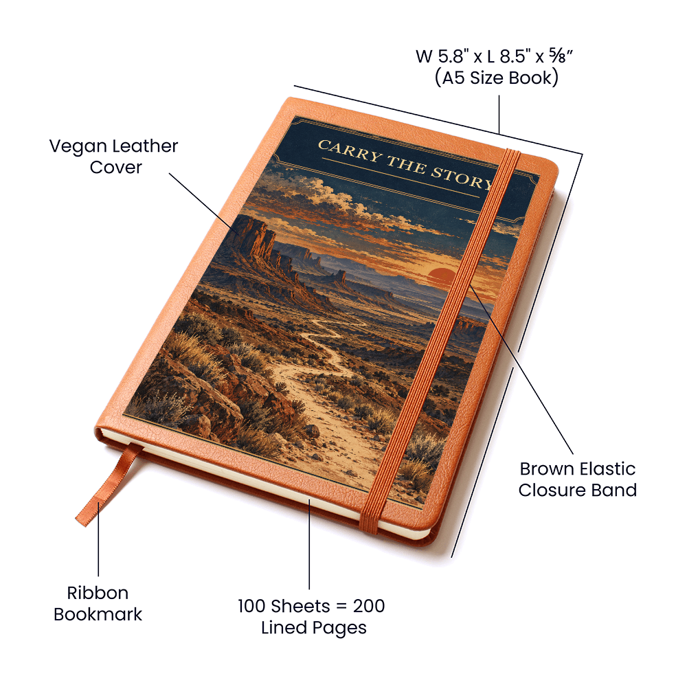 Carry the Story — Archive Print Leather Journal