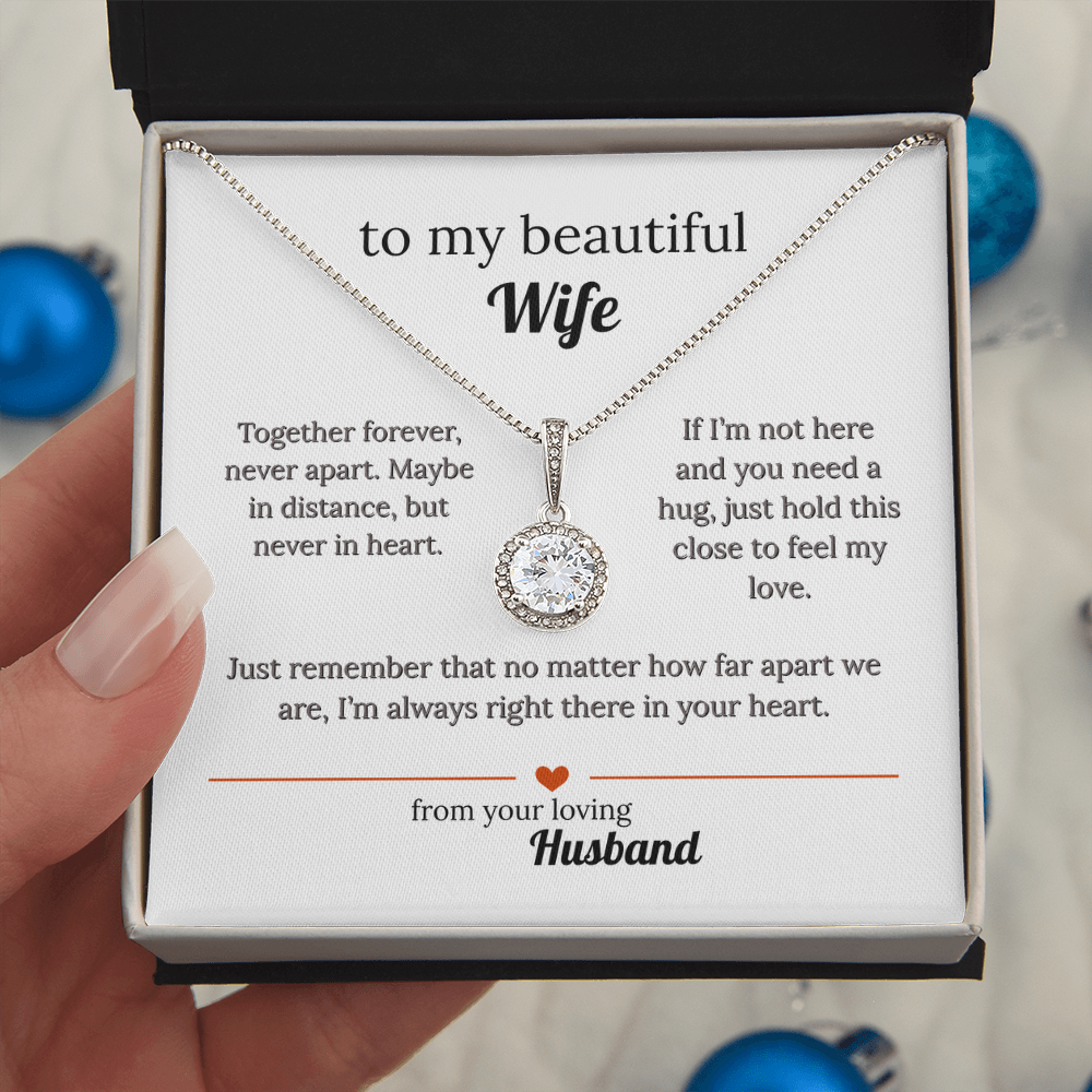 Message Card Jewelry Necklace Gift For Your Wife With Love