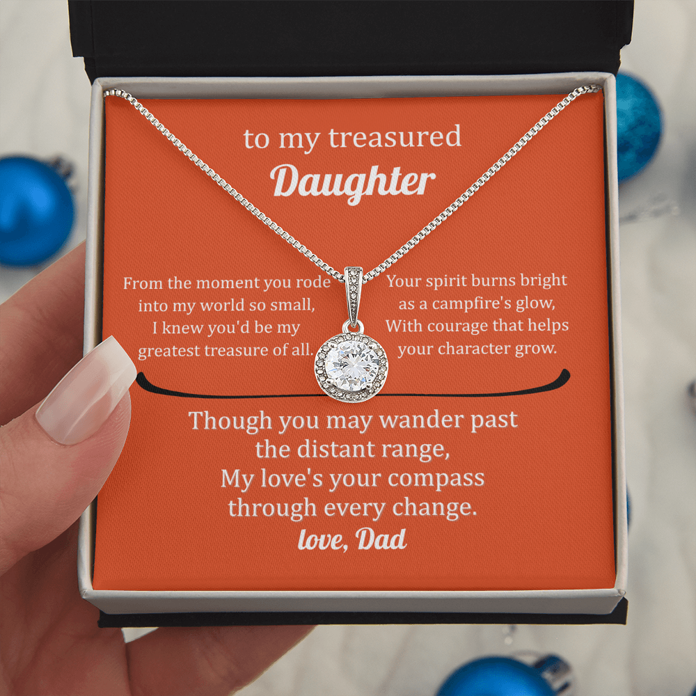 Gift For A Treasured Daughter - Eternal Hope Necklace With Message Card