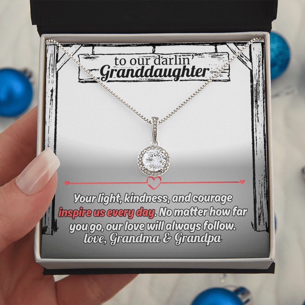 Gift For The Inspirational Granddaughter - The Eternal Hope Love Necklace