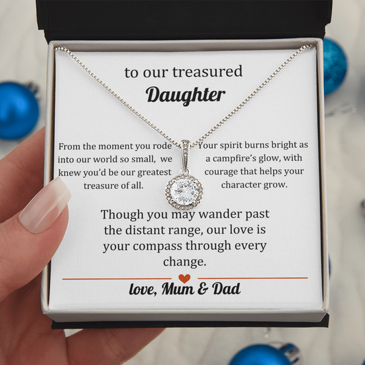 Necklace Gift to a Treasured Daughter From Mum & Dad