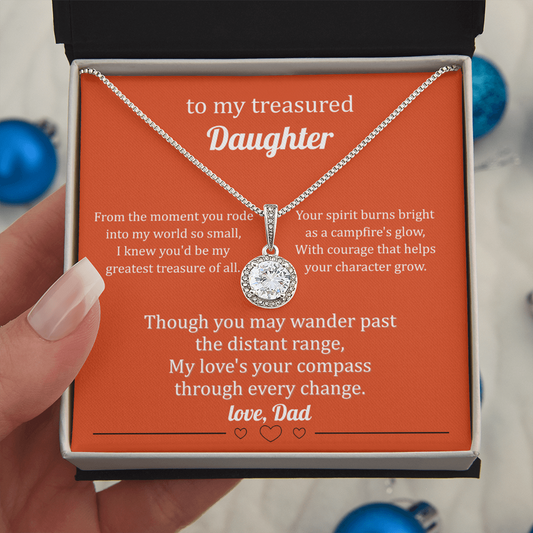 Message Card Jewelry Gift For A Treasured Daughter - Eternal Hope Necklace