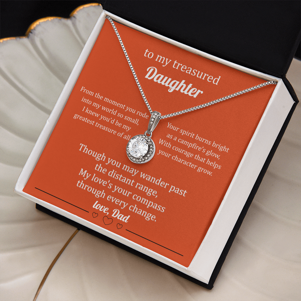 Message Card Jewelry Gift For A Treasured Daughter - Eternal Hope Necklace