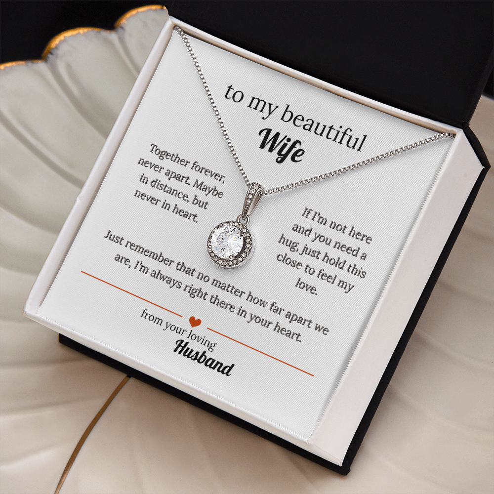 Message Card Jewelry Necklace Gift For Your Wife With Love
