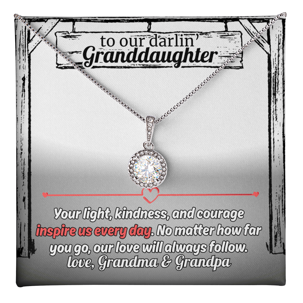 Gift For The Inspirational Granddaughter - The Eternal Hope Love Necklace