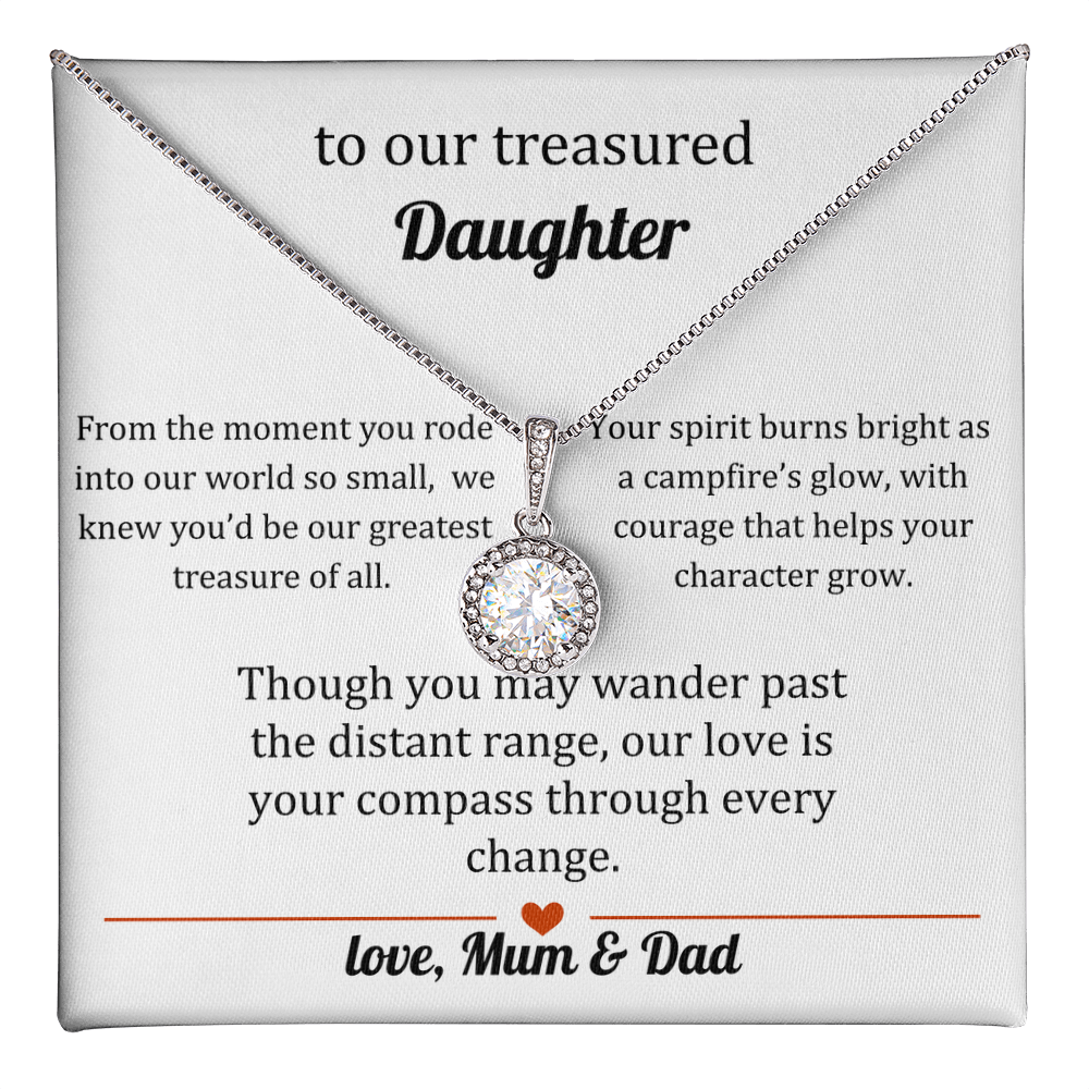 Necklace Gift to a Treasured Daughter From Mum & Dad