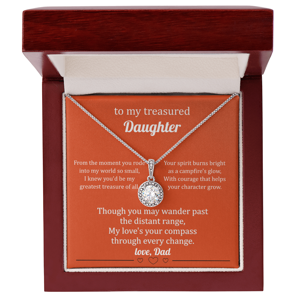 Message Card Jewelry Gift For A Treasured Daughter - Eternal Hope Necklace