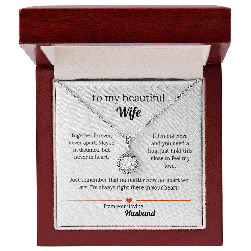 Message Card Jewelry Necklace Gift For Your Wife With Love