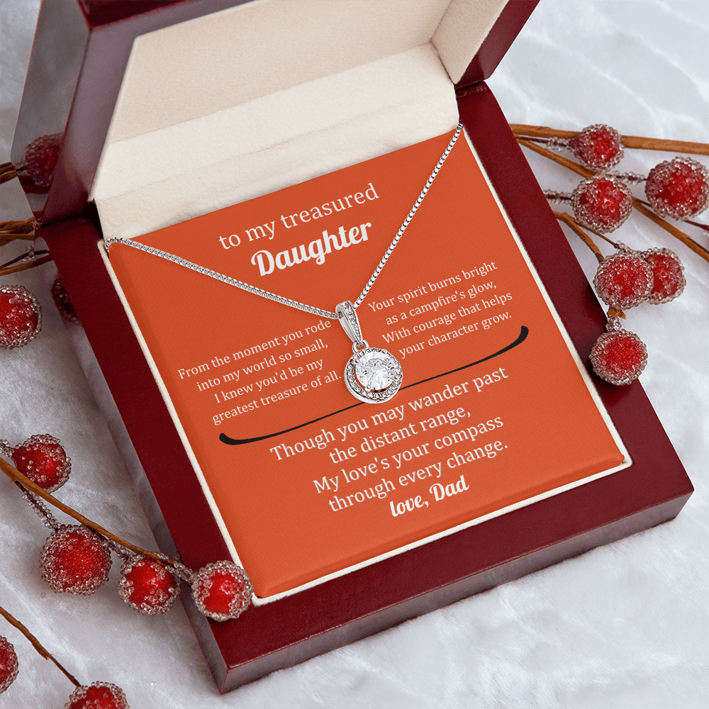 Gift For A Treasured Daughter - Eternal Hope Necklace With Message Card