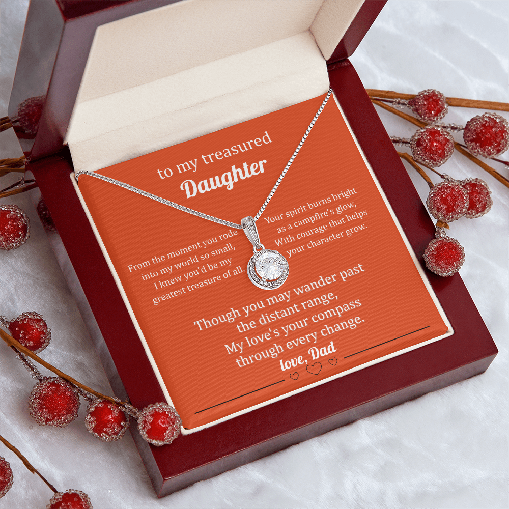 Message Card Jewelry Gift For A Treasured Daughter - Eternal Hope Necklace