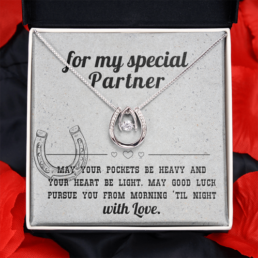 Western Style Horseshoe Themed Lucky Necklace For Your Partner