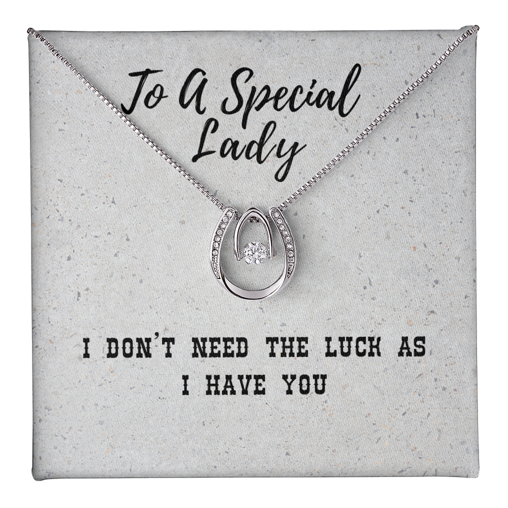 Western Style Horseshoe Themed Lucky In Love Necklace