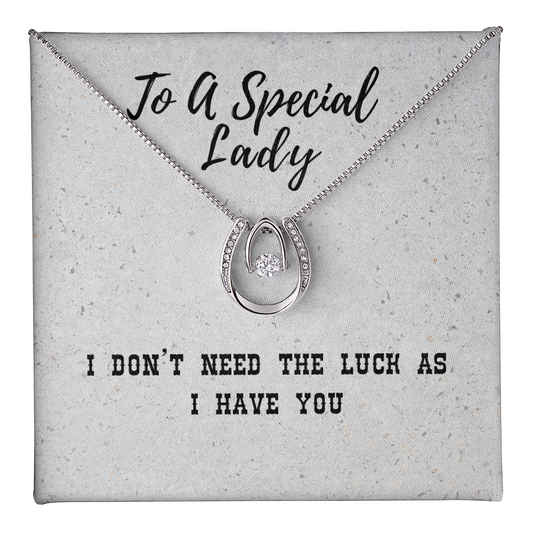 Western Style Horseshoe Themed Lucky In Love Necklace