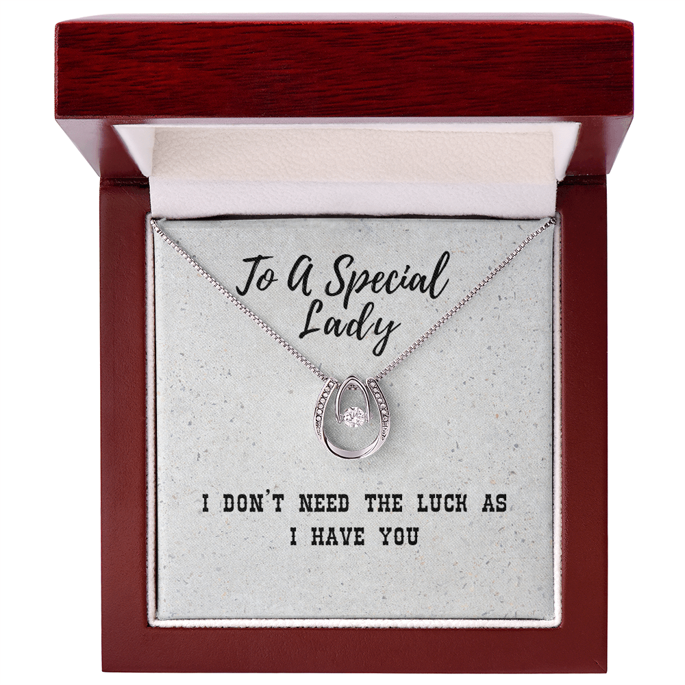 Western Style Horseshoe Themed Lucky In Love Necklace
