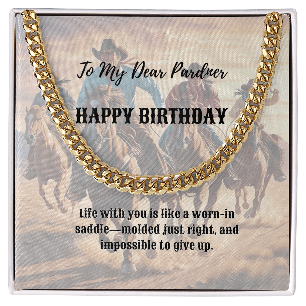 Jewelry - Cuban Link Chain - With A Message For The Cowboy