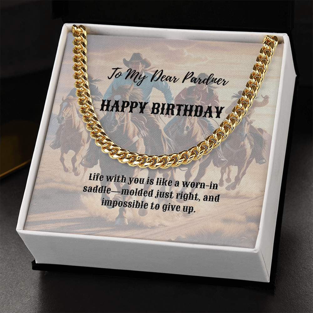 Jewelry - Cuban Link Chain - With A Message For The Cowboy