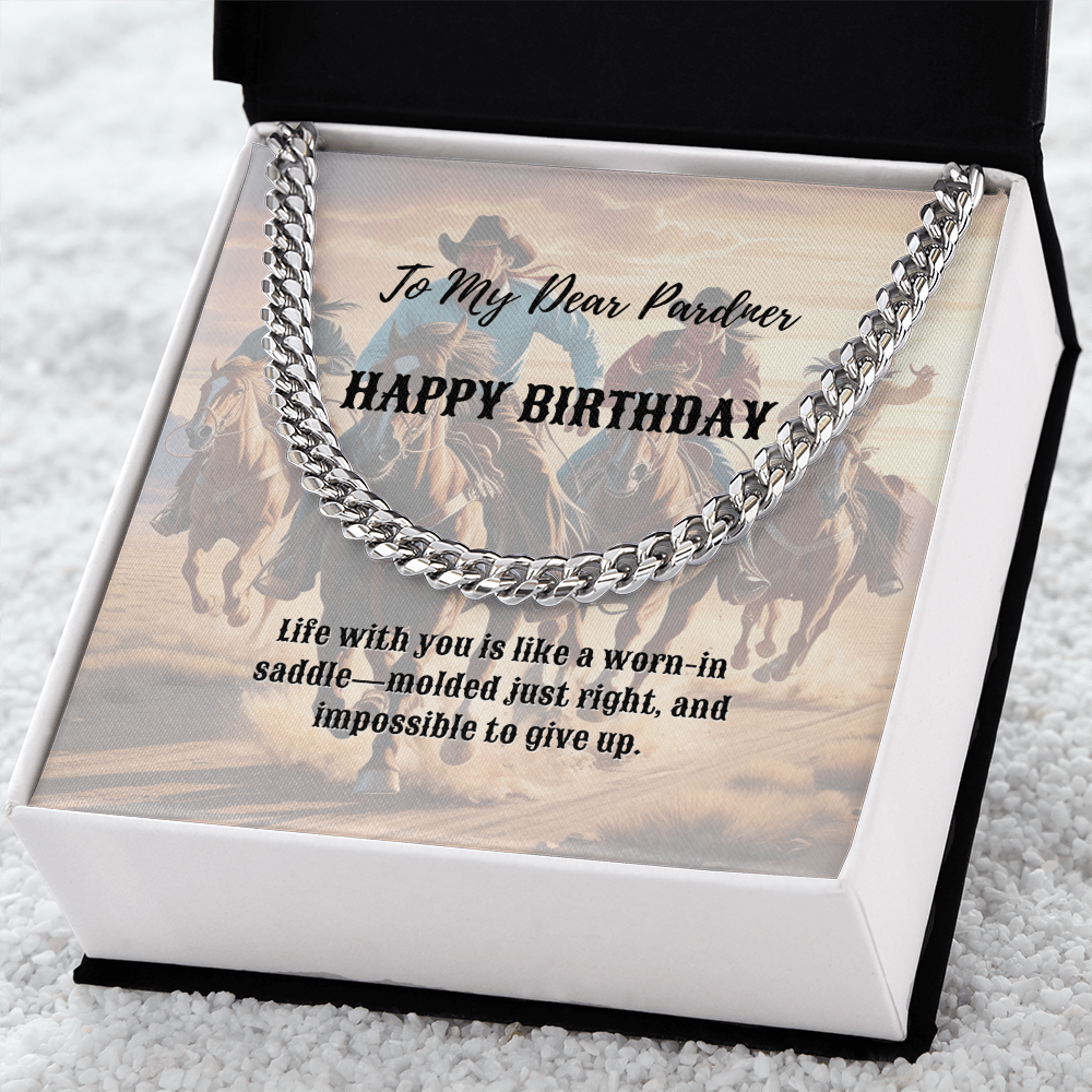 Jewelry - Cuban Link Chain - With A Message For The Cowboy