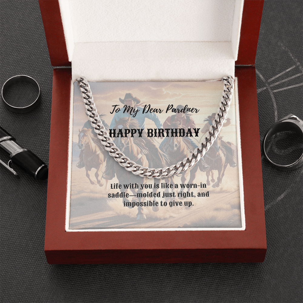 Jewelry - Cuban Link Chain - With A Message For The Cowboy