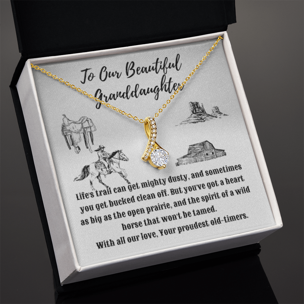 Western Style Message to That Special Granddaughter - Alluring Beauty Necklace