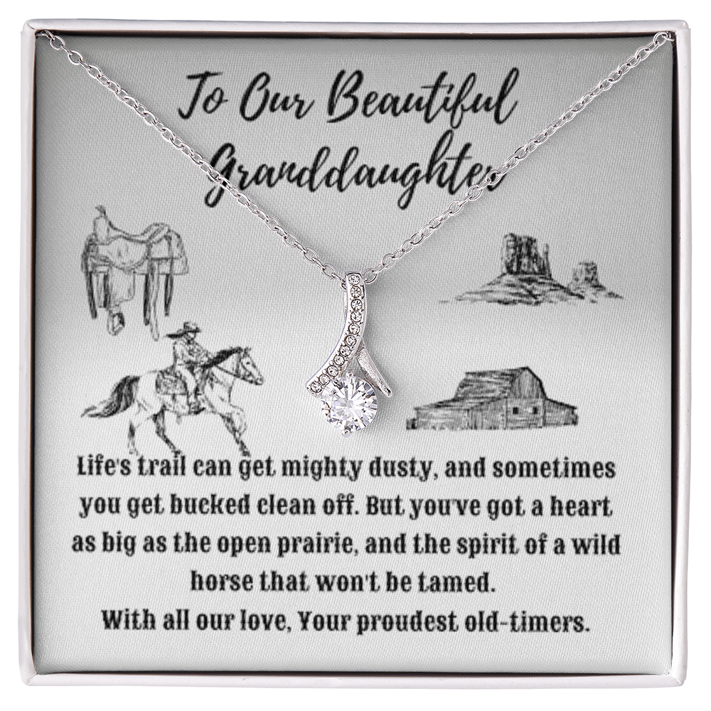 Western Style Message to That Special Granddaughter - Alluring Beauty Necklace
