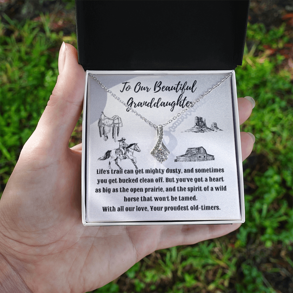 Western Style Message to That Special Granddaughter - Alluring Beauty Necklace
