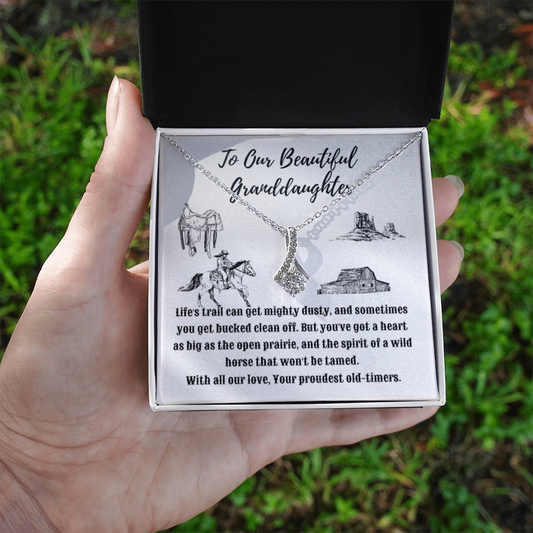 Western Style Message to That Special Granddaughter - Alluring Beauty Necklace